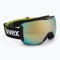 UVEX Downhill 2100 CV Race occhiali da sci nero opaco/specchio oro chiaro