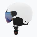 Casco da sci per bambini UVEX Rocket Visor Jr white/black matt/mirror blue/smoke 3