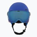Casco da sci per bambini UVEX Rocket Visor Jr blu opaco/blu specchio/fumo 2
