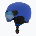Casco da sci per bambini UVEX Rocket Visor Jr blu opaco/blu specchio/fumo 3