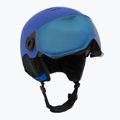 Casco da sci per bambini UVEX Rocket Visor Jr blu opaco/blu specchio/fumo 9