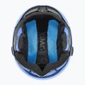Casco da sci per bambini UVEX Rocket Visor Jr blu opaco/blu specchio/fumo 5
