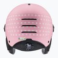 Casco da sci per bambini UVEX Rocket Visor Jr rosa confetto opaco/specchio argento/lasergold lite 4