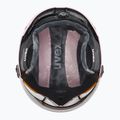 Casco da sci per bambini UVEX Rocket Visor Jr rosa confetto opaco/specchio argento/lasergold lite 5