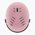 Casco da sci per bambini UVEX Rocket Visor Jr rosa confetto opaco/specchio argento/lasergold lite 6