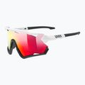 Occhiali da sole UVEX Sportstyle 228 bianco nero/rosso specchiato 5