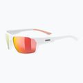 Occhiali da sole UVEX Sportstyle 233 P bianco opaco/polavisione rosso specchio 5
