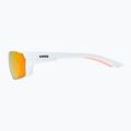Occhiali da sole UVEX Sportstyle 233 P bianco opaco/polavisione rosso specchio 6