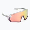 Occhiali da sole UVEX Sportstyle 231 argento prugna opaco/rosso specchiato
