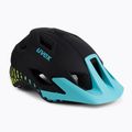 Casco da bici UVEX Access nero aqua/lime opaco