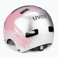 Casco da bici per bambini UVEX Kid 3 argento/rosa 4