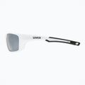 Occhiali da sole UVEX Sportstyle 232 P bianco opaco/polietilene specchiato argento 6