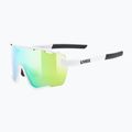 Occhiali da sole UVEX Sportstyle 236 Set bianco opaco/verde specchiato/chiaro