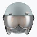 Casco da sci per bambini UVEX Rocket Visor Jr rhino/blush matt/mirror silver/lasergold lite 2