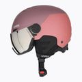 Casco da sci UVEX Wanted Visor rovo rosa antico opaco/specchio argento fumo 5