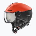 Casco da sci UVEX Instinct Visor feroce rosso/nero opaco 9
