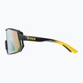 UVEX Sportstyle 235 occhiali da sole sunbee nero opaco/giallo specchiato 3