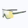 Occhiali da sole UVEX Sportstyle 236 Set verde muschio nero opaco/giallo specchio 7