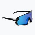 Occhiali da sole UVEX Sportstyle 231 2.0 P nero opaco/blu specchiato