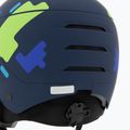 Casco da sci per bambini UVEX Rocket Visor Jr blu puzzle matt/blu specchio/fumo 7
