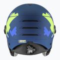 Casco da sci per bambini UVEX Rocket Visor Jr blu puzzle matt/blu specchio/fumo 3
