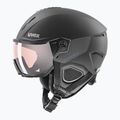 Casco da sci UVEX Instinct Visor PRO V nero opaco/argento/argento 3