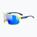 Occhiali da sole UVEX Sportstyle 237 giallo blu opaco/blu specchiato