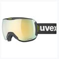 Occhiali da sci UVEX Downhill 2100 V nero lucido/argento specchiato chiaro