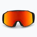 UVEX occhiali da sci Gravity FM nero opaco/rosso specchiato arancione chiaro 2