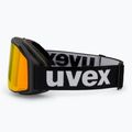 UVEX occhiali da sci Gravity FM nero opaco/rosso specchiato arancione chiaro 4