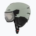 Casco da sci UVEX Instinct Visor verde ossido opaco/argento specchiato/fumo 3