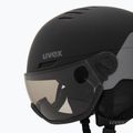 Casco da sci UVEX Wanted Visor Pro V black/silver matt 8