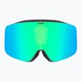 UVEX occhiali da sci per bambini Pwdr FM nero opaco/specchio verde giallo chiaro 2