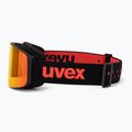 UVEX occhiali da sci per bambini Pwdr FM nero opaco/rosso specchiato arancione chiaro 4