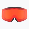 UVEX occhiali da sci per bambini Pwdr FM nero opaco/rosso specchiato arancione chiaro 2