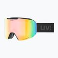 Occhiali da sci UVEX Evidntract S V + custodia nero opaco/specchio arcobaleno chiaro 6