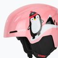 Casco da sci per bambini UVEX Viti Set + occhiali Speedy Pro rosa pinguino/lasergold lite 7