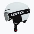 Casco da sci per bambini UVEX Viti Set + occhiali Speedy Pro white matt/mirror silver/green/clear 3