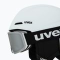 Casco da sci per bambini UVEX Viti Set + occhiali Speedy Pro white matt/mirror silver/green/clear 7