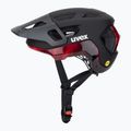 Casco da bici UVEX React MIPS nero/rosso opaco 3
