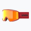Maschera da sci UVEX Blast FM red matt/mirror red 5