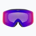 Maschera da sci per bambini UVEX Pwdr FM black matt/mirror ruby/green/clear 2