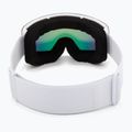 Maschera da sci per bambini UVEX Pwdr FM white matt/mirror rainbow/green/clear 3