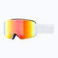 Maschera da sci per bambini UVEX Pwdr FM white matt/mirror rainbow/green/clear