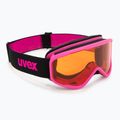 Maschera da sci per bambini UVEX Speedy Nova Jr pink/laser gold