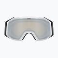 Maschera da sci UVEX Gravity FM white matt/mirror silver/green/clear 2
