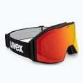 Maschera da sci UVEX Gravity FM black matt/mirror red/orange/clear