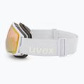 Maschera da sci UVEX Victorious S V white matt/vario rose mirror 4