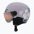 Casco da sci per bambini UVEX Rocket Visor Jr cool lavender abstract matt/mirrorsilver/lasergold 3