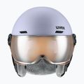 Casco da sci per bambini UVEX Rocket Visor Jr cool lavender abstract matt/mirrorsilver/lasergold 2